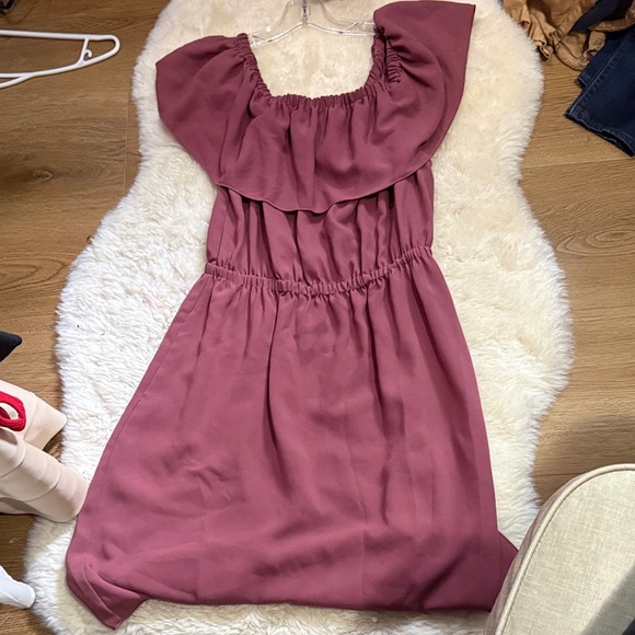 Wilfred Dresses & Skirts - #13 18”-20” Ptp Wilfred One-Shoulder Ruffle Midi Dress in Mauve w pockets